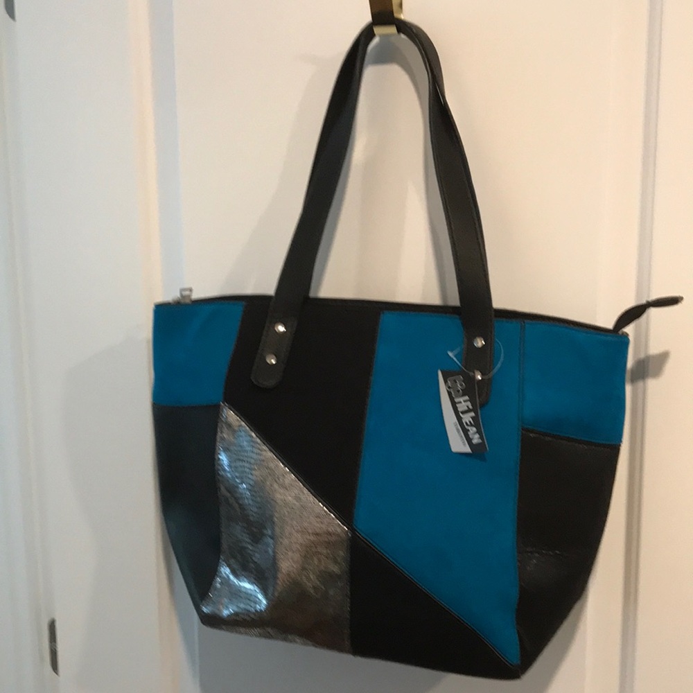 Hi Jean black and blue purse.